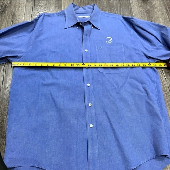 Cutter & Buck Shirt Men’s Large Long Sleeve Blue UNC Mascot Logo Button Down XXL - Picture 4 of 10